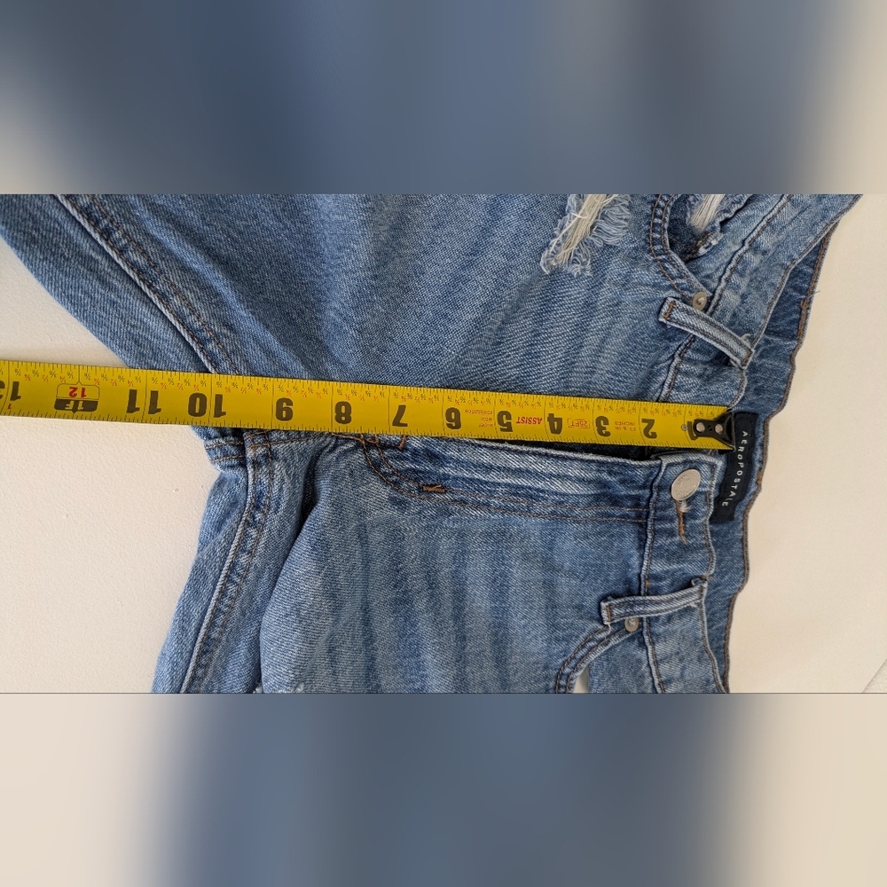 Aeropostale Jeans Women’s Size 2 Mom Jean Distressed Blue Denim - Picture 12 of 15